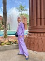 (ADULT) DAPHNE TOP & PANTS -PURPLE