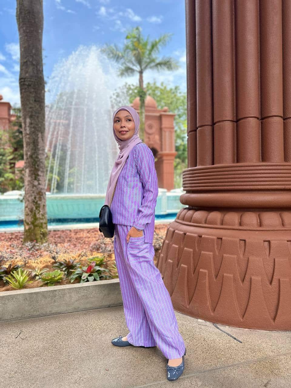 purp mom (ADULT) DAPHNE TOP & PANTS -PURPLE - Image 1