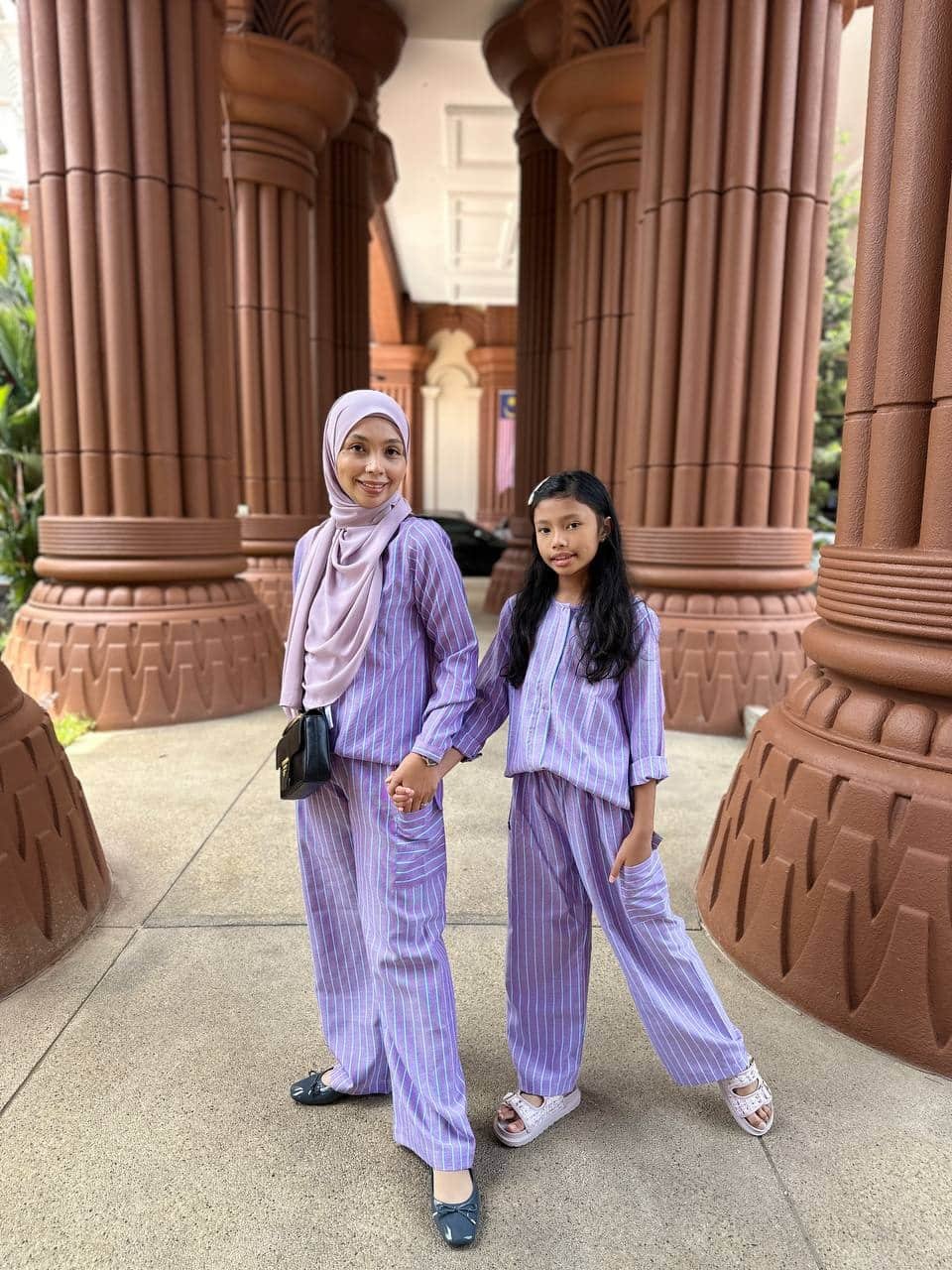 purp pair 2 (ADULT) DAPHNE TOP & PANTS -PURPLE - Image 3