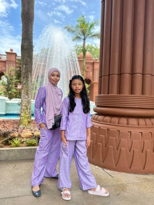 (ADULT) DAPHNE TOP & PANTS -PURPLE