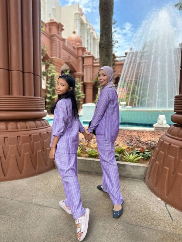 (ADULT) DAPHNE TOP & PANTS -PURPLE