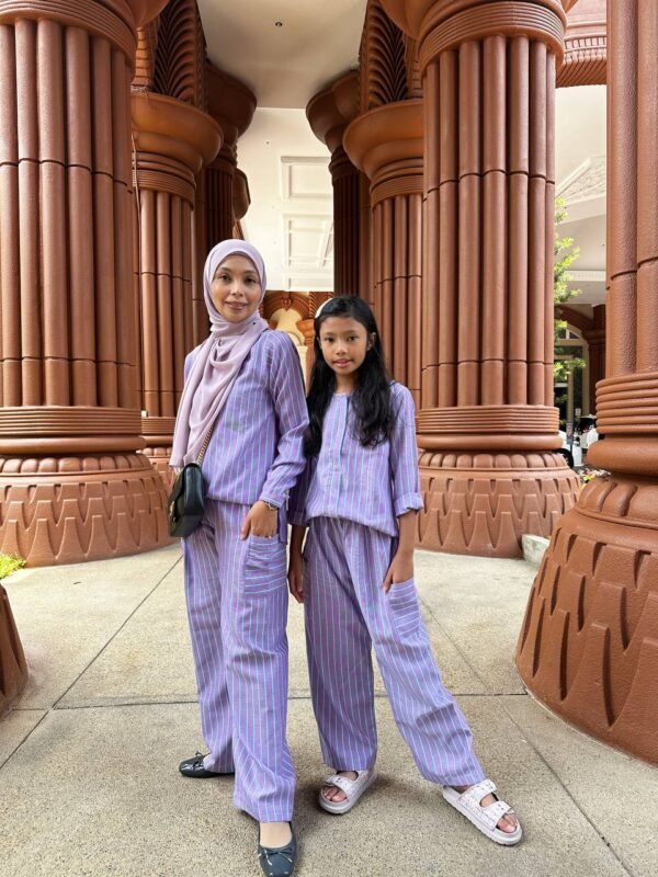 (KIDS) DAPHNE TOP & PANTS -PURPLE