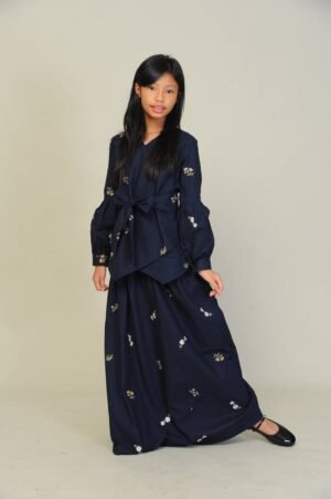 (KIDS) ELENORE TOP & SKIRT -MIDNIGHT BLUE