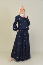 (ADULT) ELENORE TOP & SKIRT -MIDNIGHT BLUE - Image 4