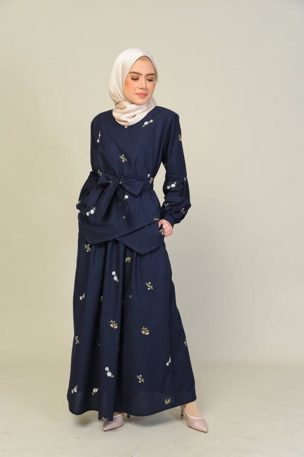 (ADULT) ELENORE TOP & SKIRT -MIDNIGHT BLUE