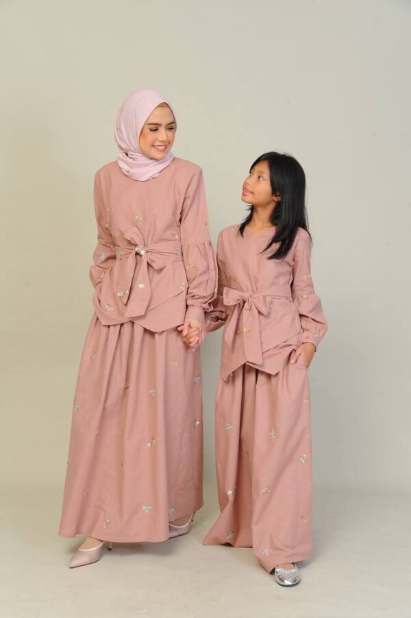 (KIDS) ELENORE TOP & SKIRT -PINK