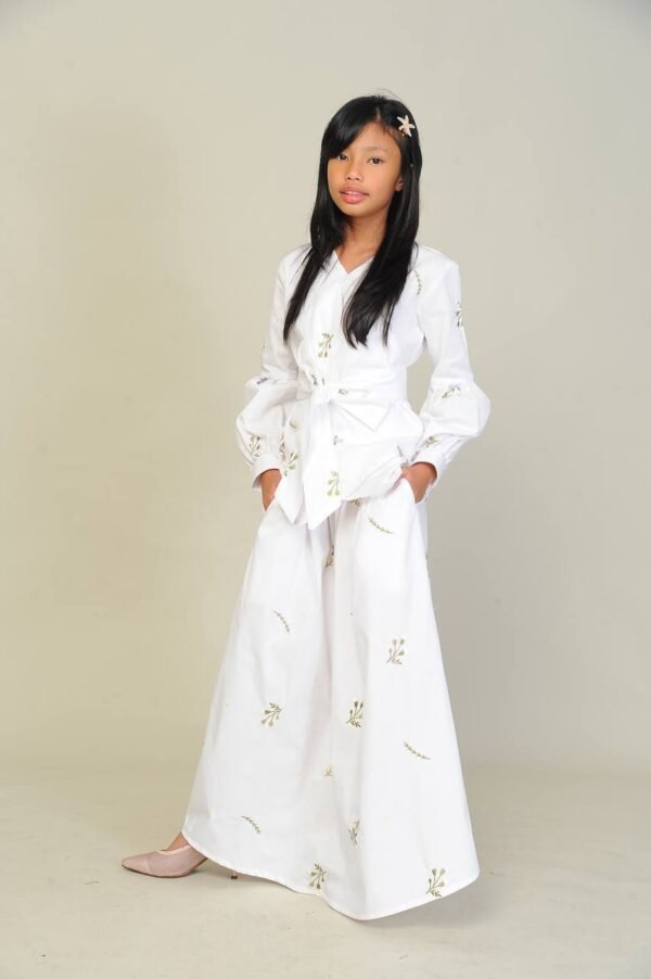 (KIDS) ELENORE TOP & SKIRT -WHITE