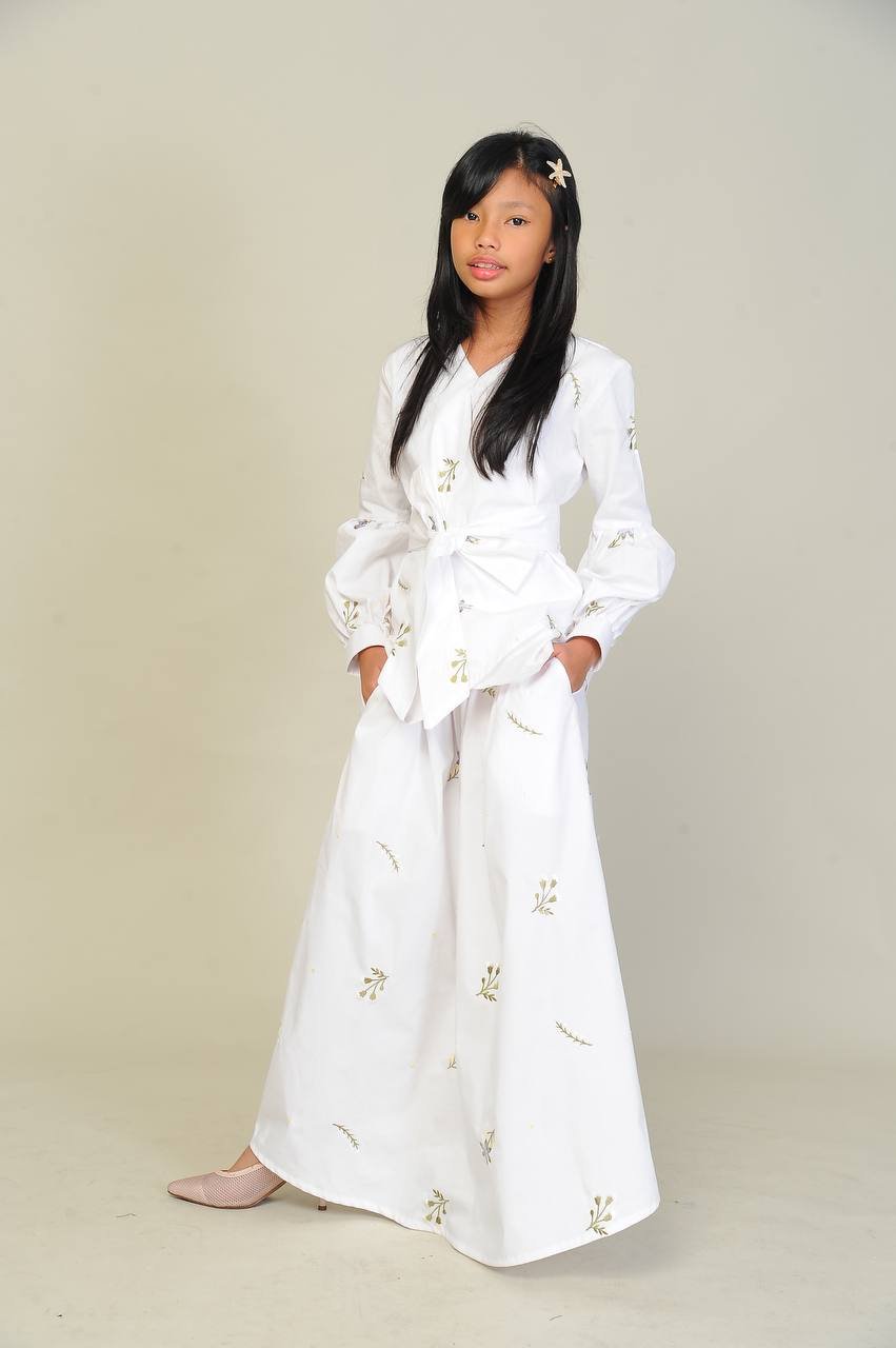 white kids (KIDS) ELENORE TOP & SKIRT -WHITE - Image 2