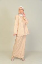 (ADULT) ANGGUN EMBROIDERED KURUNG -NUDE - Image 3
