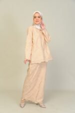 (ADULT) ANGGUN EMBROIDERED KURUNG -NUDE