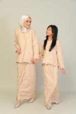 (KIDS) ANGGUN EMBROIDERED KURUNG -NUDE