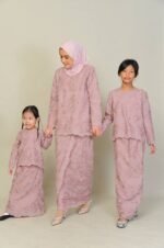 (KIDS) ANGGUN EMBROIDERED KURUNG -DUSTY PINK - Image 10