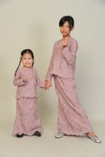 (KIDS) ANGGUN EMBROIDERED KURUNG -DUSTY PINK