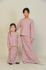 (KIDS) ANGGUN EMBROIDERED KURUNG -DUSTY PINK