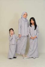 (KIDS) ANGGUN EMBROIDERED KURUNG -GREY
