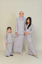 (KIDS) ANGGUN EMBROIDERED KURUNG -GREY