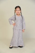 (KIDS) ANGGUN EMBROIDERED KURUNG -GREY