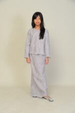 (KIDS) ANGGUN EMBROIDERED KURUNG -GREY