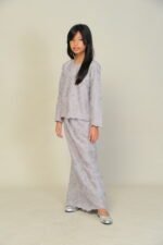 (KIDS) ANGGUN EMBROIDERED KURUNG -GREY - Image 6