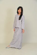 (KIDS) ANGGUN EMBROIDERED KURUNG -GREY - Image 5