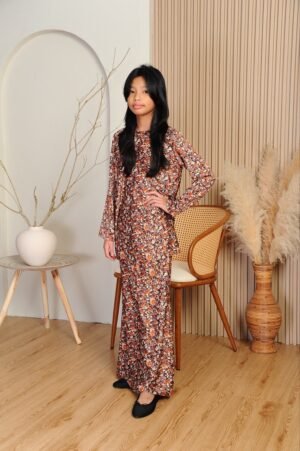 (KIDS) EDORA KURUNG -BROWN