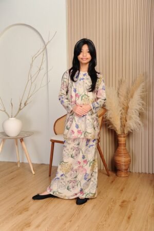 (KIDS) EDORA KURUNG -CREAM