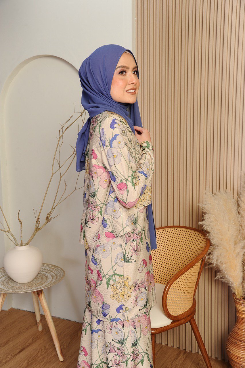 Cream Mom 3 (ADULT) EDORA KURUNG -CREAM - Image 4