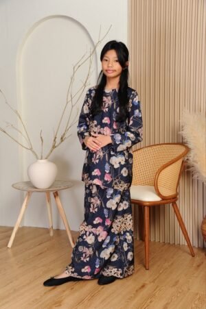(KIDS) EDORA KURUNG -NAVY BLUE