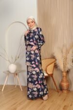 (ADULT) EDORA KURUNG -NAVY BLUE - Image 3