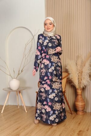 (ADULT) EDORA KURUNG -NAVY BLUE