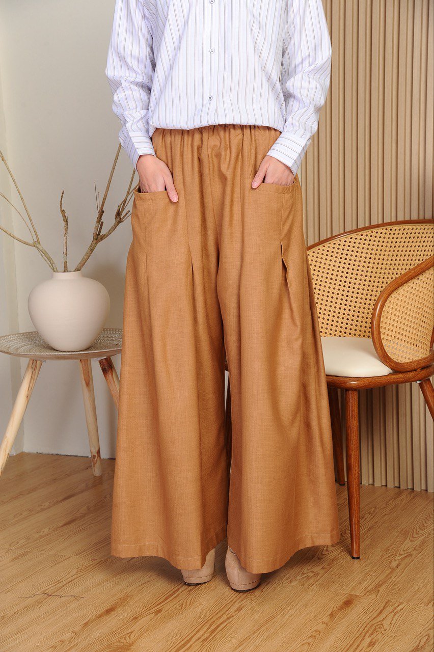 brown mom (ADULT) EMELDA TOP & PANTS -BROWN - Image 7