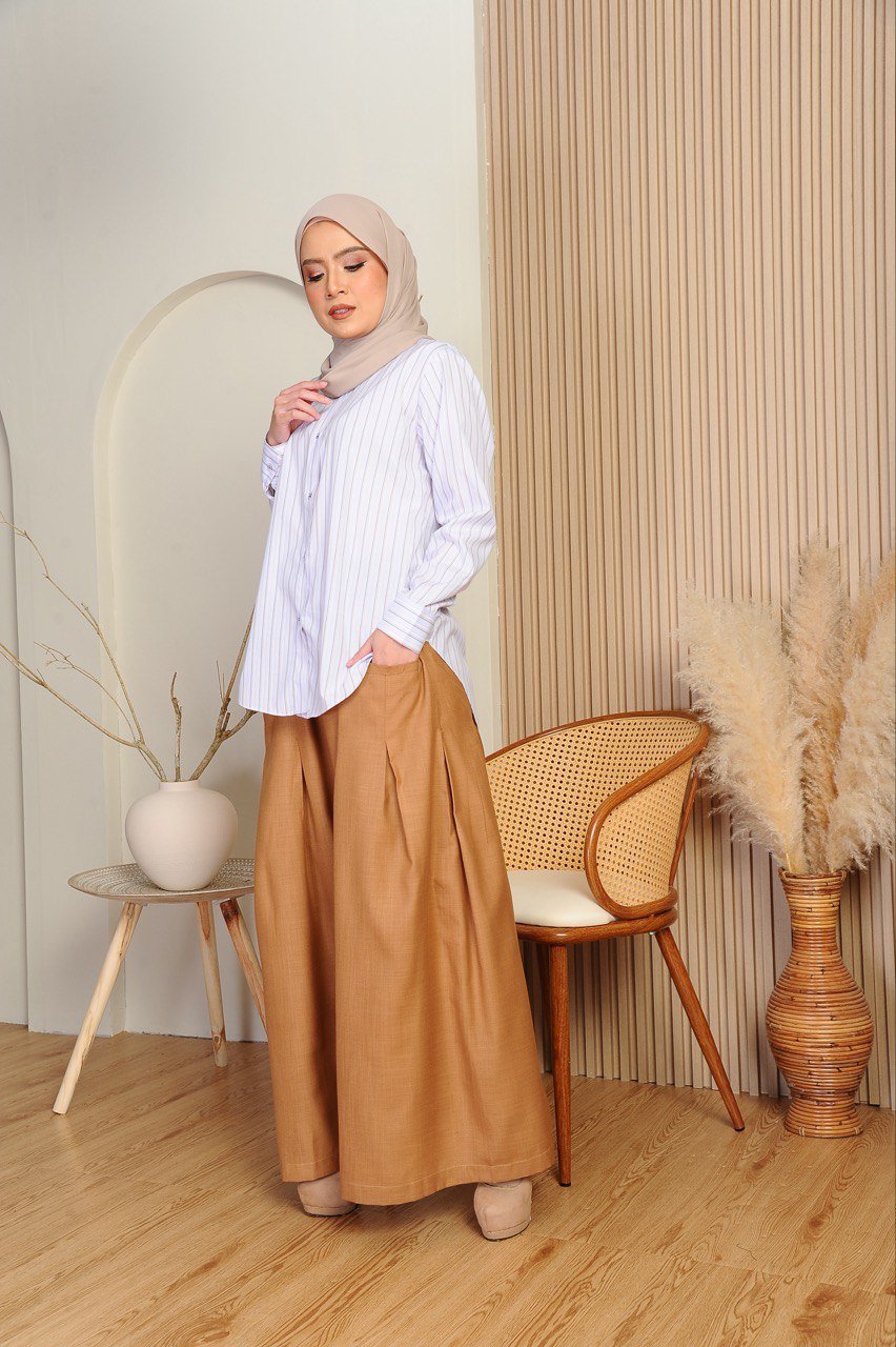 brown mom 6 (ADULT) EMELDA TOP & PANTS -BROWN - Image 4