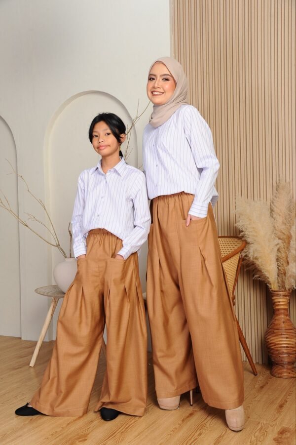 (ADULT) EMELDA TOP & PANTS -BROWN