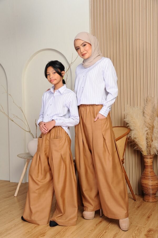(ADULT) EMELDA TOP & PANTS -BROWN
