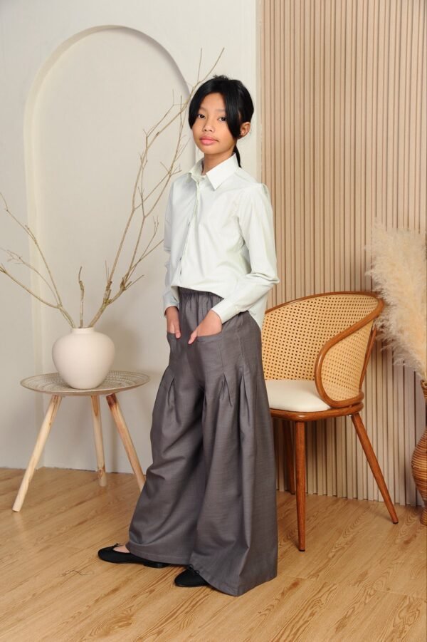 (KIDS) EMELDA TOP & PANTS -LIME/GREY