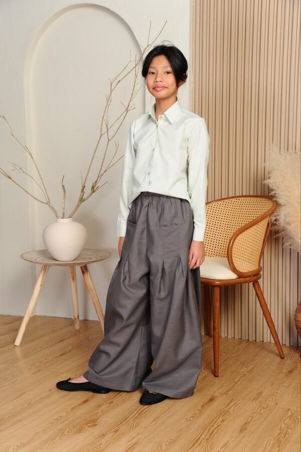 (KIDS) EMELDA TOP & PANTS -LIME/GREY