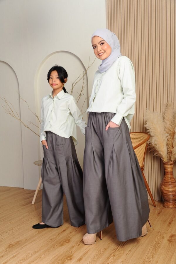 (ADULT) EMELDA TOP & PANTS -LIME/GREY