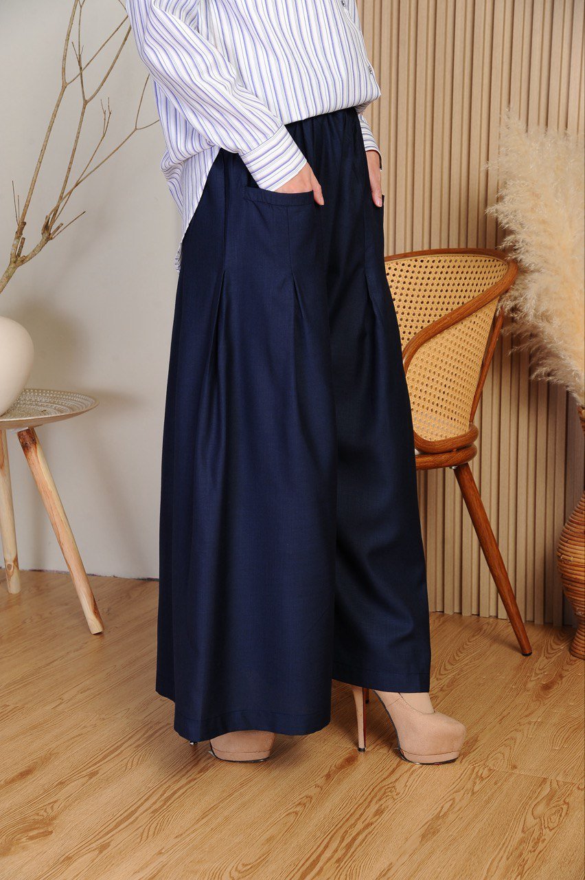 navy mom 2 (ADULT) EMELDA TOP & PANTS -BLUE/NAVY - Image 6
