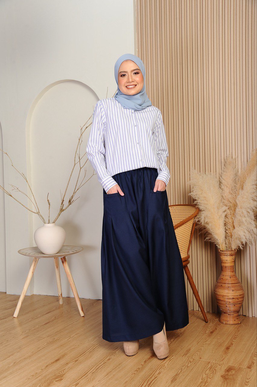 navy mom 3 (ADULT) EMELDA TOP & PANTS -BLUE/NAVY - Image 4