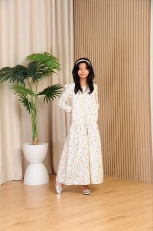 (KIDS) ELLIE DRESS -CREAM FLORAL