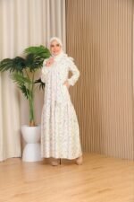 (ADULT) ELLIE DRESS -CREAM FLORAL - Image 2