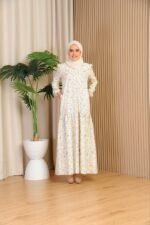 (ADULT) ELLIE DRESS -CREAM FLORAL - Image 3