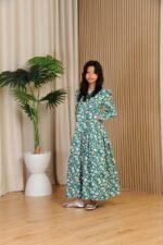 (KIDS) ELLIE DRESS -GREEN - Image 3