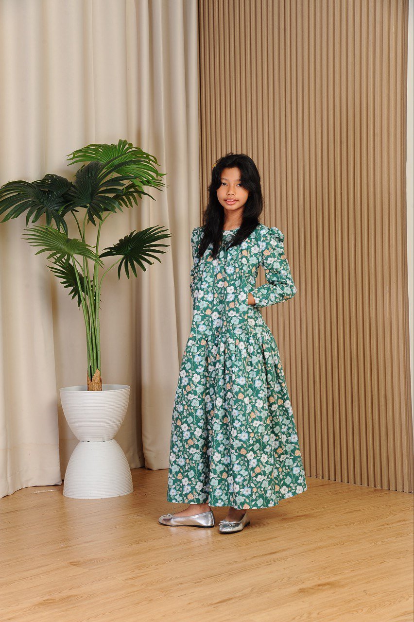 green kids (KIDS) ELLIE DRESS -GREEN - Image 3