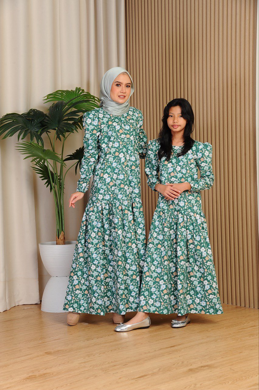 green pair (ADULT) ELLIE DRESS -GREEN - Image 7