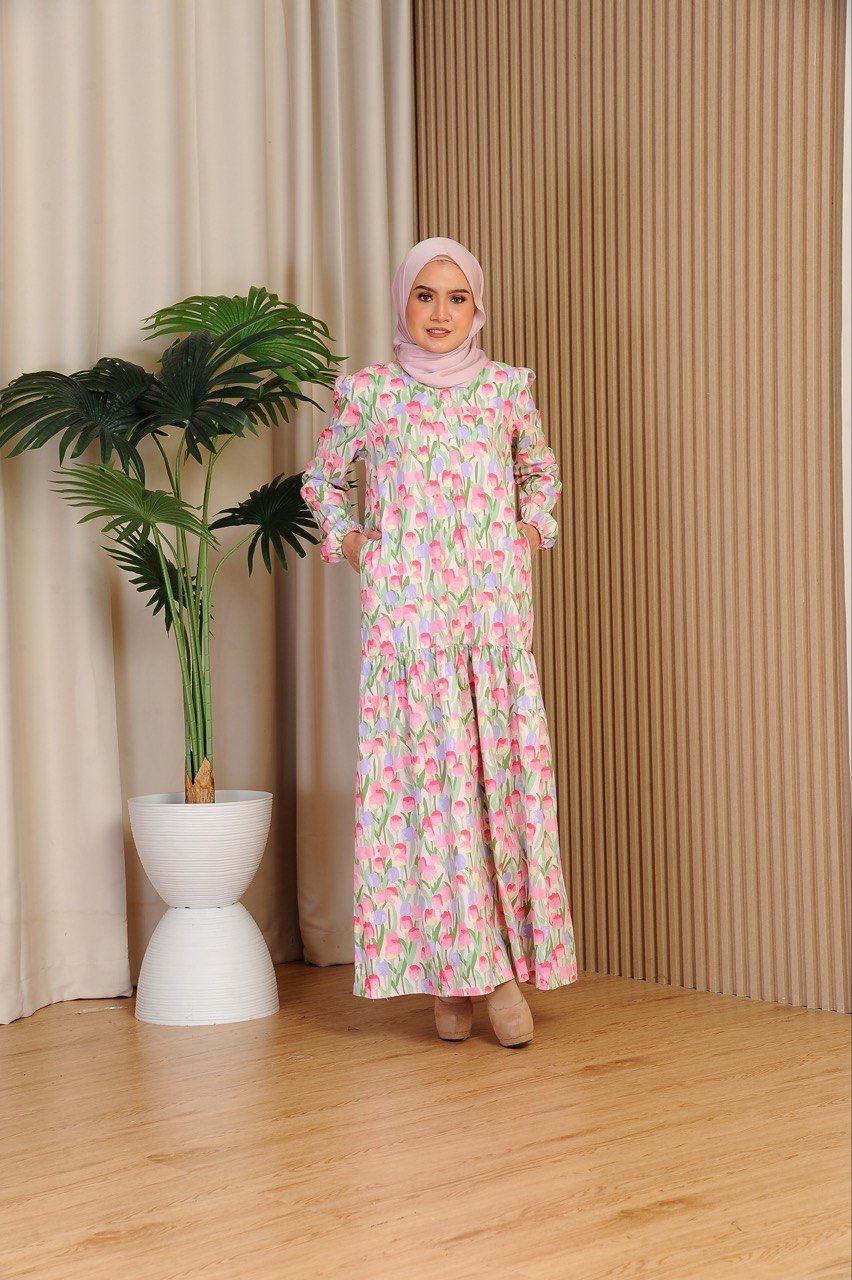 tulip mom 3 (ADULT) ELLIE DRESS -TULIP - Image 1