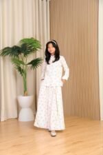 (KIDS) ALANA COQUETTE TOP & SKIRT -CREAM