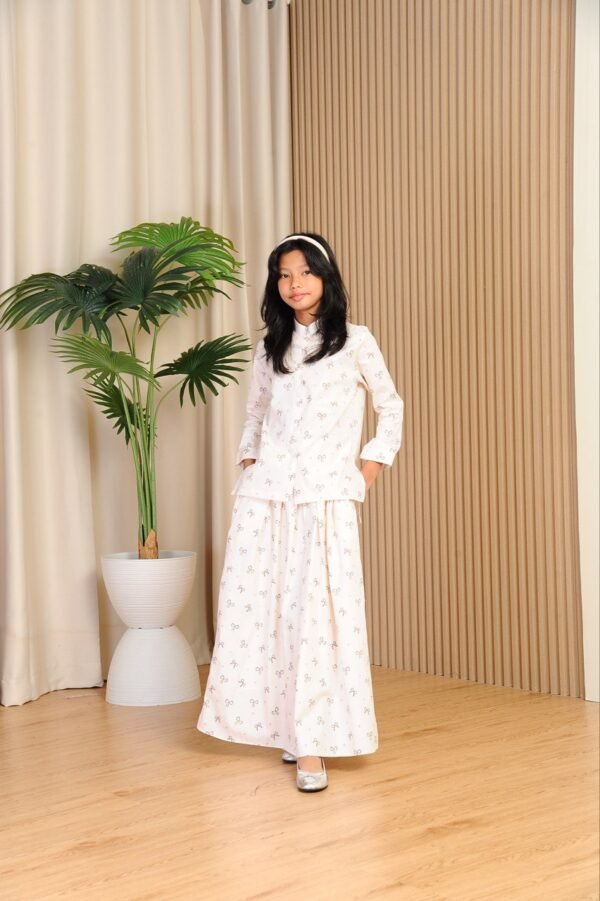 (KIDS) ALANA COQUETTE TOP & SKIRT -CREAM