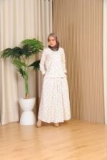 (ADULT) ALANA COQUETTE TOP & SKIRT -CREAM