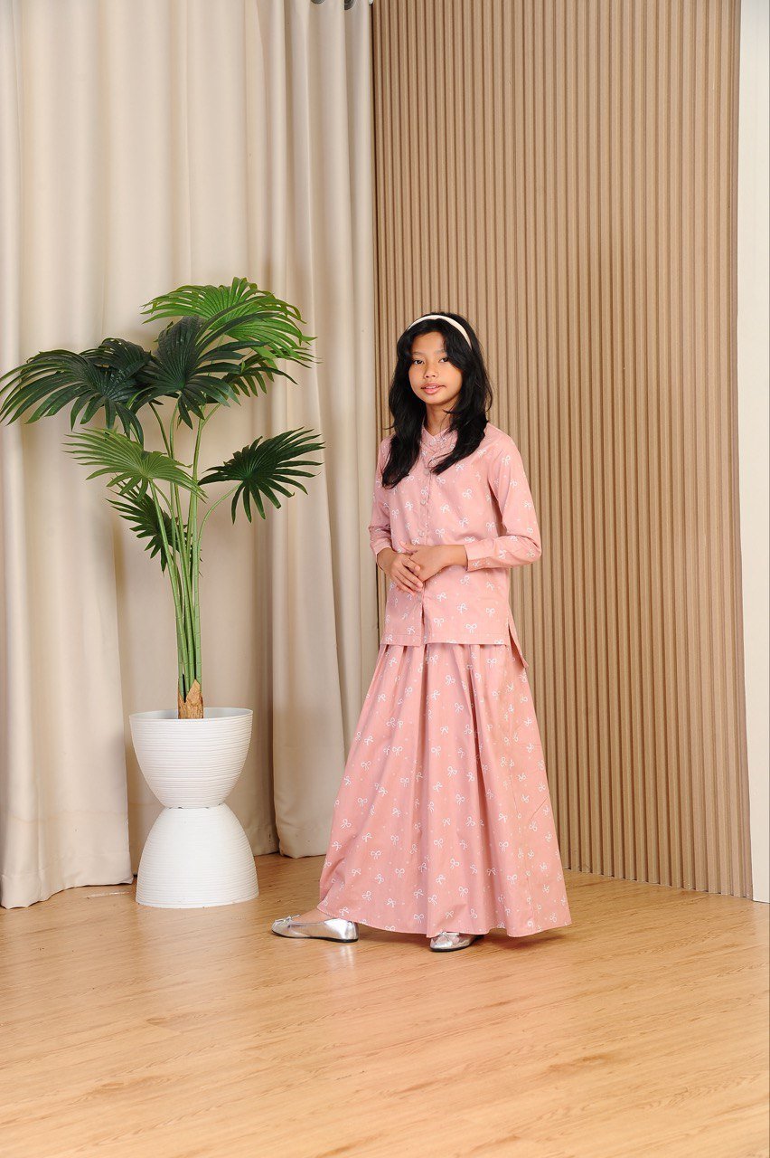 pink kids 3 (KIDS) ALANA COQUETTE TOP & SKIRT -PINK - Image 3